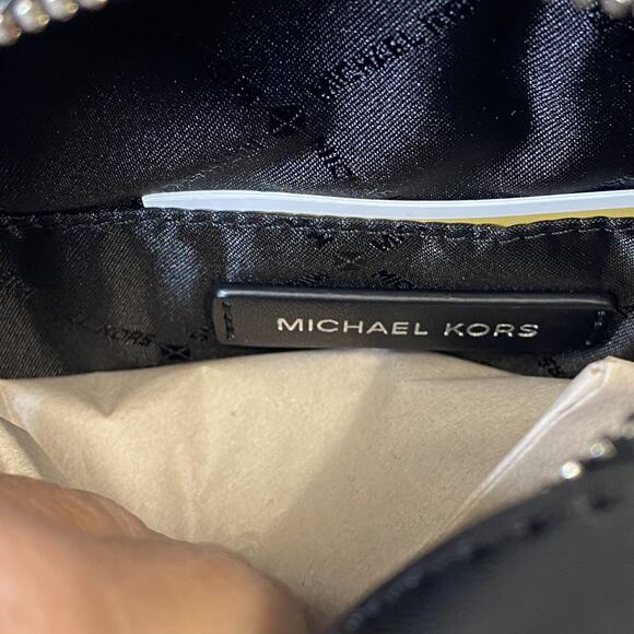 Michael Kors Black Jaycee Convertible Backpack MK Signature Crossbody XS Mini - Picture 9 of 16